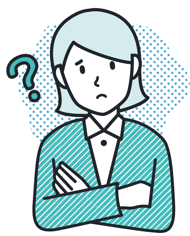 困った様子の女性ビジネス